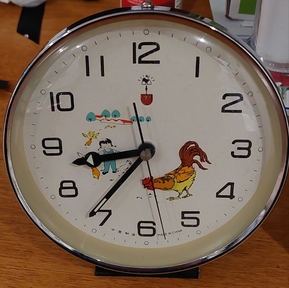 1960s Vintage Rooster Alarm Clock